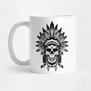 INDIAN SKULL WITH HEAD PIECE Mug